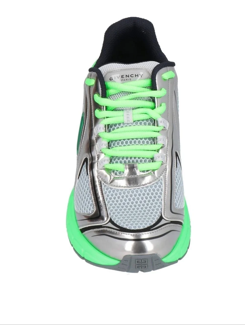 Givenchy Silver and Neon Green Athletic Sneaker Size 11